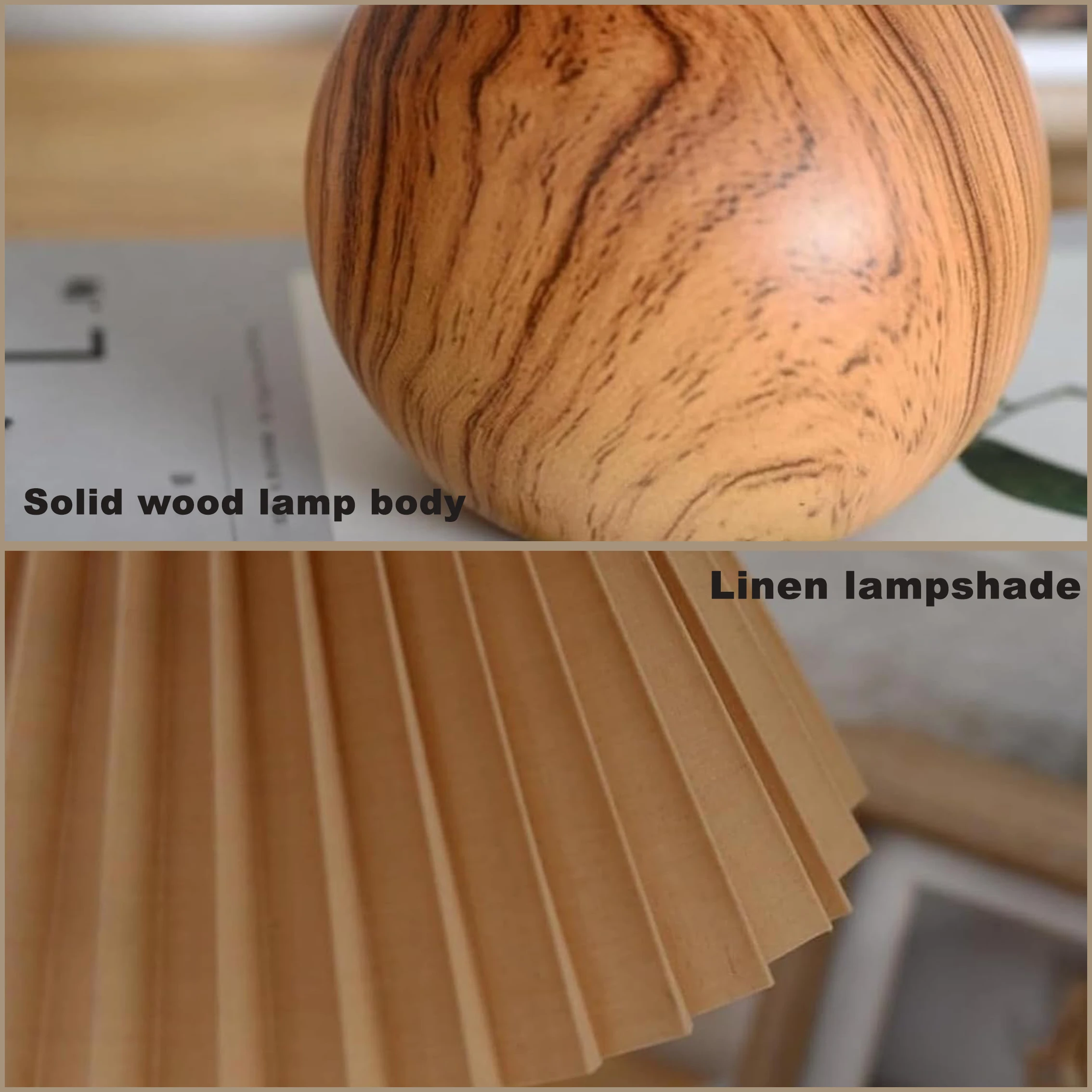 Lampe de Table LED nordique en tissu plissé, lumière tricolore EU pour salon, maison, chambre à coucher, décoration d\'ambiance, veilleuse LED