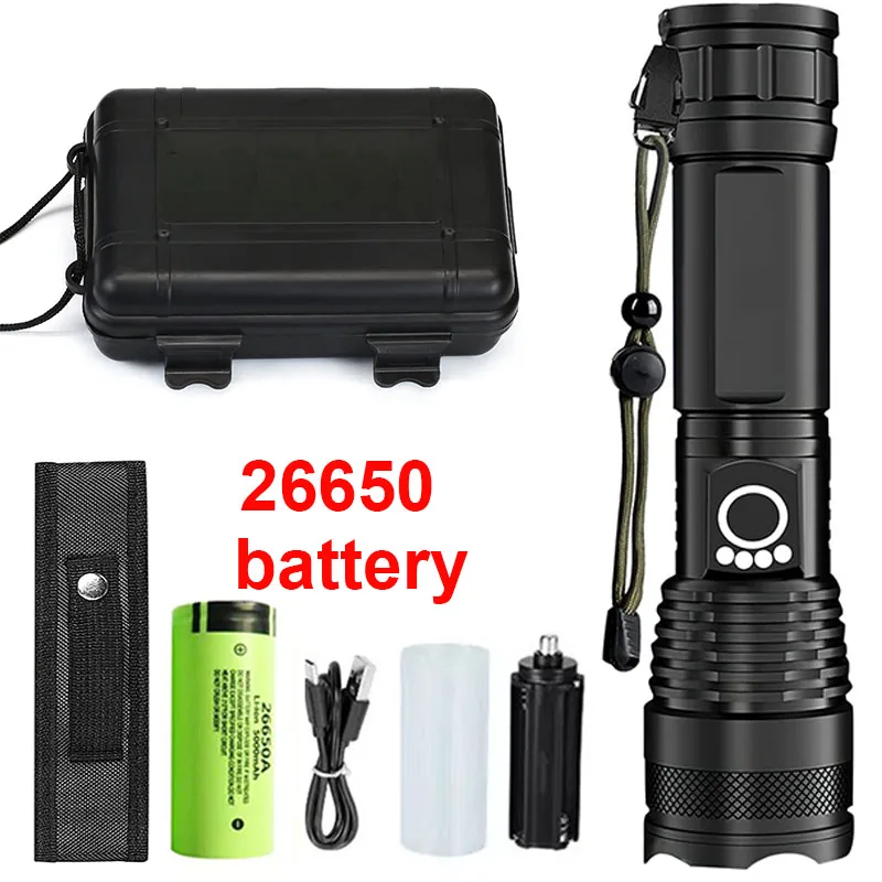 Avec batterie 26650 et coffret