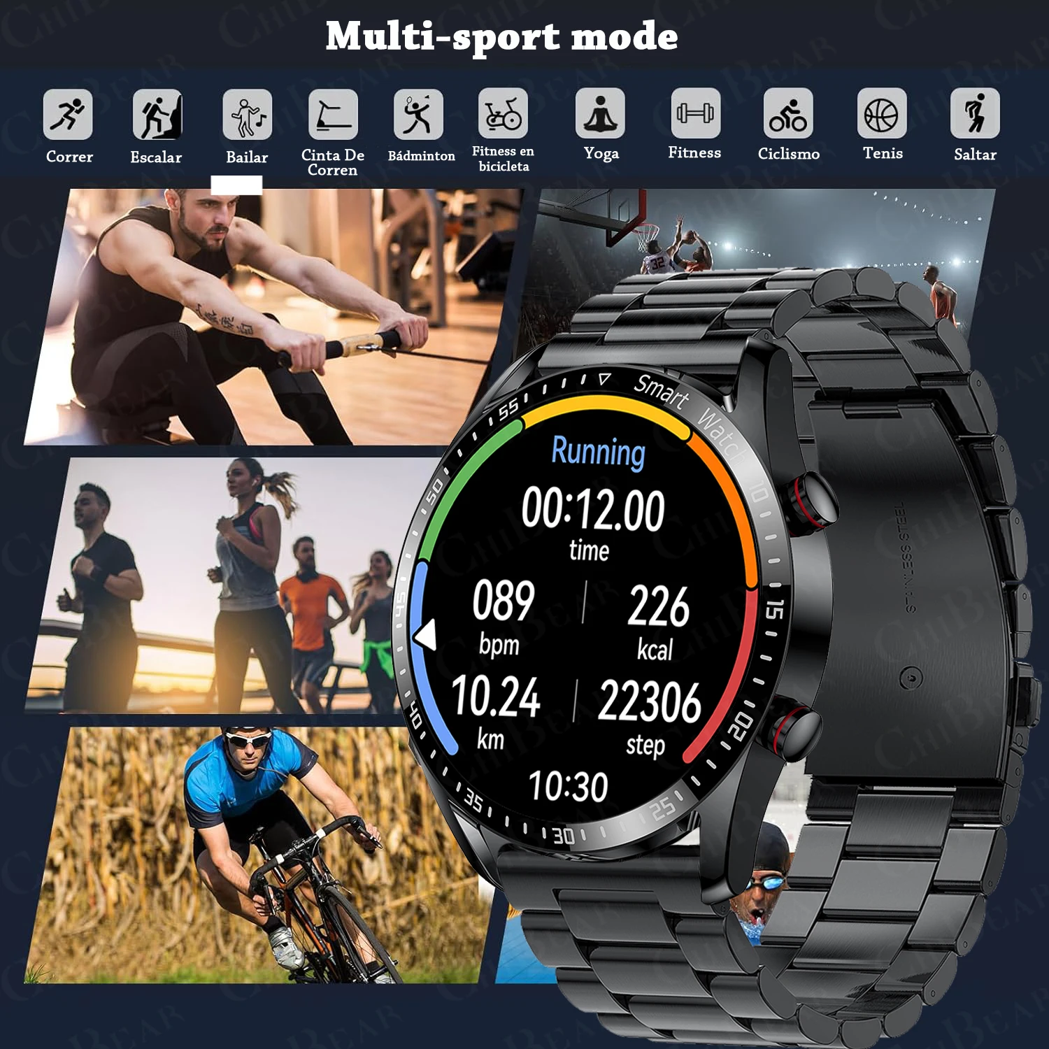 Montre Connectée Intelligente Android iOS SmartWatch Amoled Call Fitness ECG+PPG – Image 5