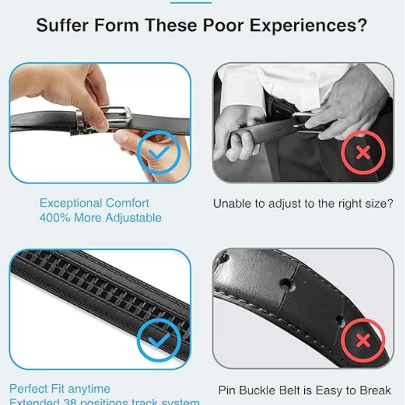 Ceinture Cuir PU Homme Noir Boucle Dragon Long Automatique Grande Taille 140cm – Image 3