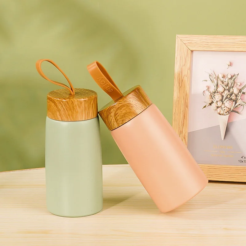 Tasse à café isolée 304, gobelet en acier inoxydable, Thermos, flacon sous vide, Mini bouteille d\'eau, tasse de voyage Portable, tasse thermique