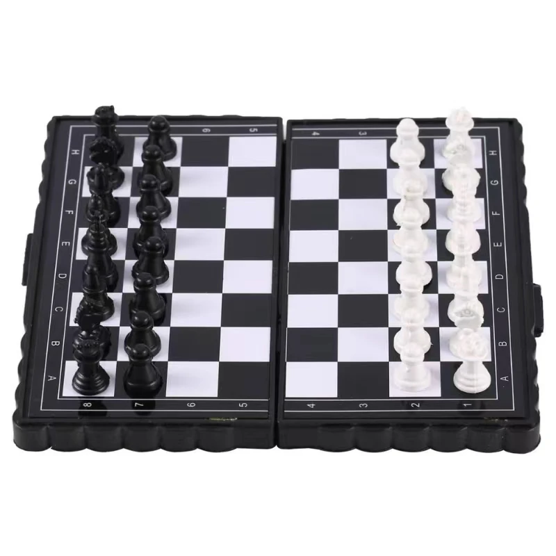 Mini jeu d\'échecs magnétique pliant, jeu de société en plastique magnétique, jouet Portable pour enfant, Portable en plein air