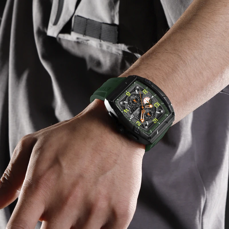 Montre Homme Sport Chronographe Naviforce Multifonctions Silicone Jour NF8052 – Image 3