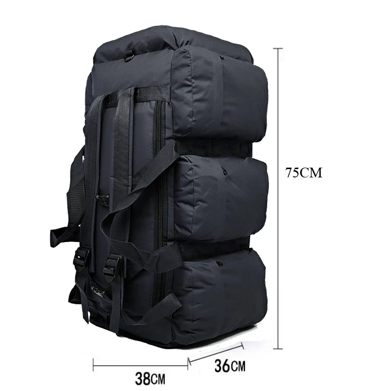 Sac à Dos Randonnée Montagne Camping Plein Air Survie 100 Litres Vert Trekking – Image 5