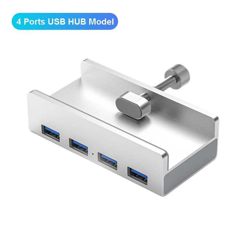 MZX Clip aluminium USB HUB 3.0 Station d'accueil 3 0 multi-hub séparateur adaptateur A C Extension concentrateur ordinateur de bureau USB Hub Dock
