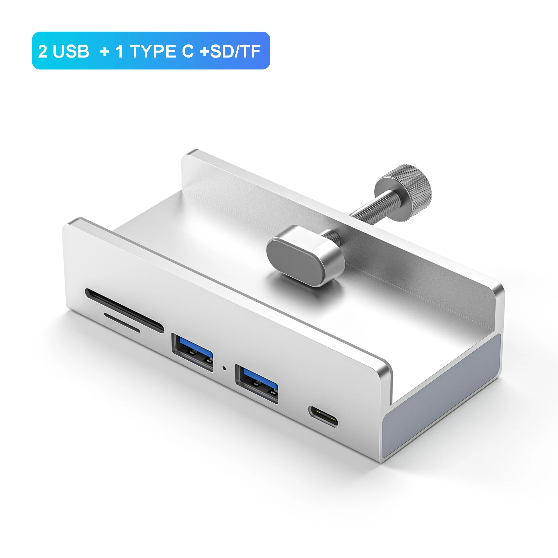 MZX Clip aluminium USB HUB 3.0 Station d'accueil 3 0 multi-hub séparateur adaptateur A C Extension concentrateur ordinateur de bureau USB Hub Dock