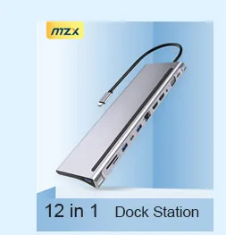MZX Clip aluminium USB HUB 3.0 Station d'accueil 3 0 multi-hub séparateur adaptateur A C Extension concentrateur ordinateur de bureau USB Hub Dock