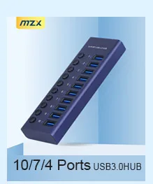 MZX Clip aluminium USB HUB 3.0 Station d'accueil 3 0 multi-hub séparateur adaptateur A C Extension concentrateur ordinateur de bureau USB Hub Dock