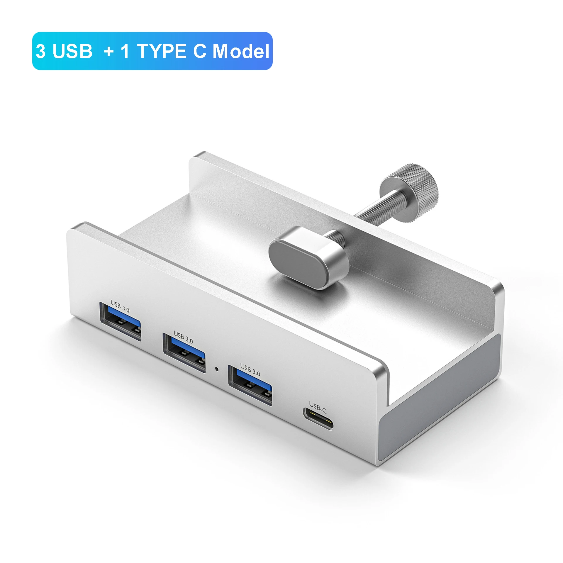 MZX Clip aluminium USB HUB 3.0 Station d'accueil 3 0 multi-hub séparateur adaptateur A C Extension concentrateur ordinateur de bureau USB Hub Dock
