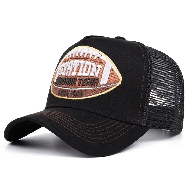 Casquette de Baseball unisexe, en maille, motif de lettres de STATION classique, pour hommes et femmes, respirant, Streetwear, chapeau de camionneur d\'été, offre spéciale