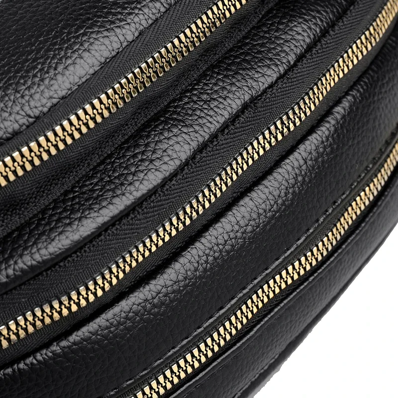 Sac à main en cuir souple pour femme, multi-poches, résistant à l\'usure, sac messager initié, sac à main de luxe pour femme, haute qualité, mode