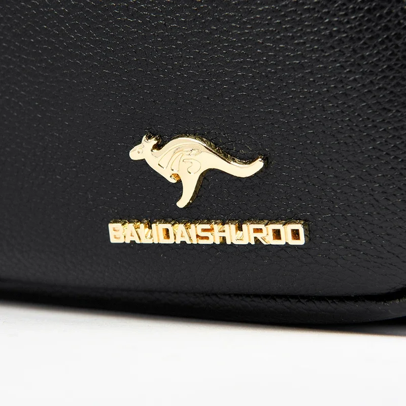 Sac à main en cuir souple pour femme, multi-poches, résistant à l\'usure, sac messager initié, sac à main de luxe pour femme, haute qualité, mode