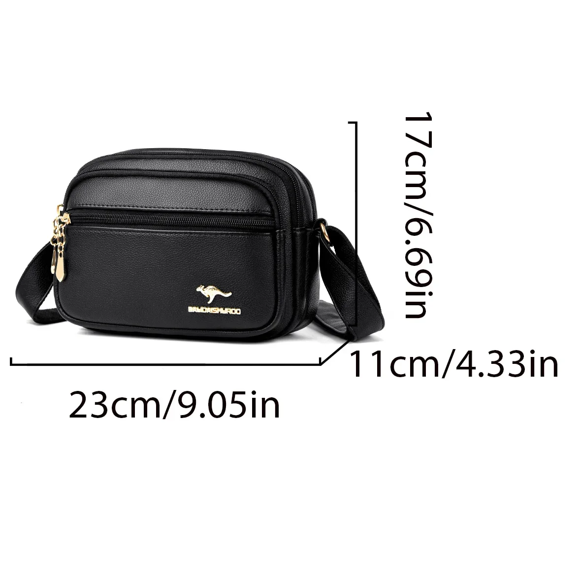 Sac à main en cuir souple pour femme, multi-poches, résistant à l\'usure, sac messager initié, sac à main de luxe pour femme, haute qualité, mode