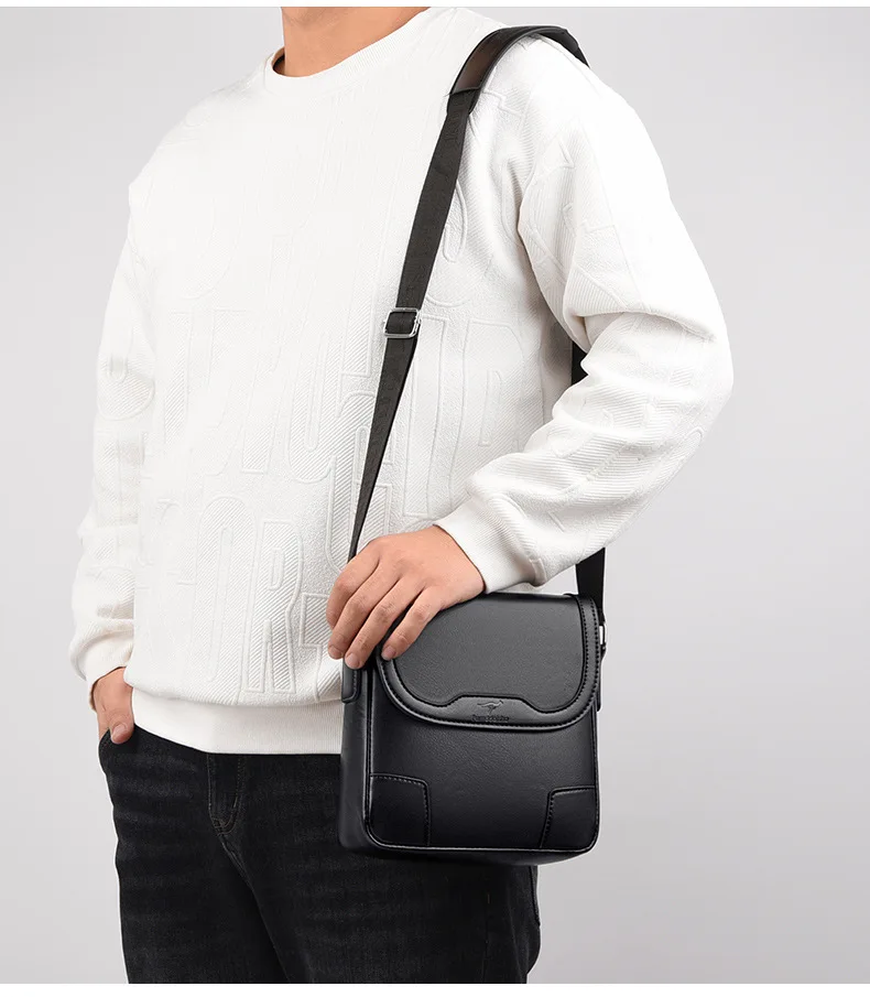 Marque de luxe hommes sacs à bandoulière en cuir étanche sac à main d\'affaires fourre-tout de voyage bandoulière sac de messager Pack pour homme Marque de luxe hommes sacs à bandoulière en cuir étanche sac à main d\'affaires fourre-tout de voyage bandoulière sac de messager Pack pour homme