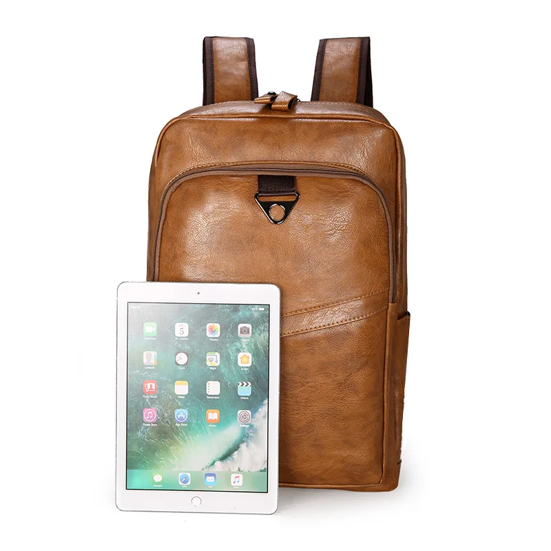 Hommes sac à dos en cuir PU sac à dos grands sacs à dos d\'ordinateur portable mâle Mochilas cartable décontracté pour adolescents garçons sac à dos de haute qualité Hommes sac à dos en cuir PU sac à dos grands sacs à dos d\'ordinateur portable mâle Mochilas cartable décontracté pour adolescents garçons sac à dos de haute qualité