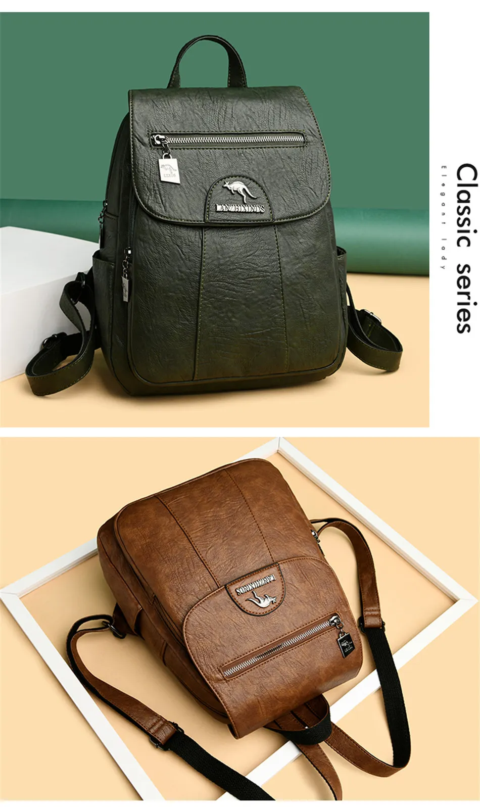 5 couleurs femmes sacs à Dos en cuir souple Vintage femme sacs à bandoulière Sac a Dos décontracté voyage dames Sac à Dos Mochilas sacs d\'école 5 couleurs femmes sacs à Dos en cuir souple Vintage femme sacs à bandoulière Sac a Dos décontracté voyage dames Sac à Dos Mochilas sacs d\'école