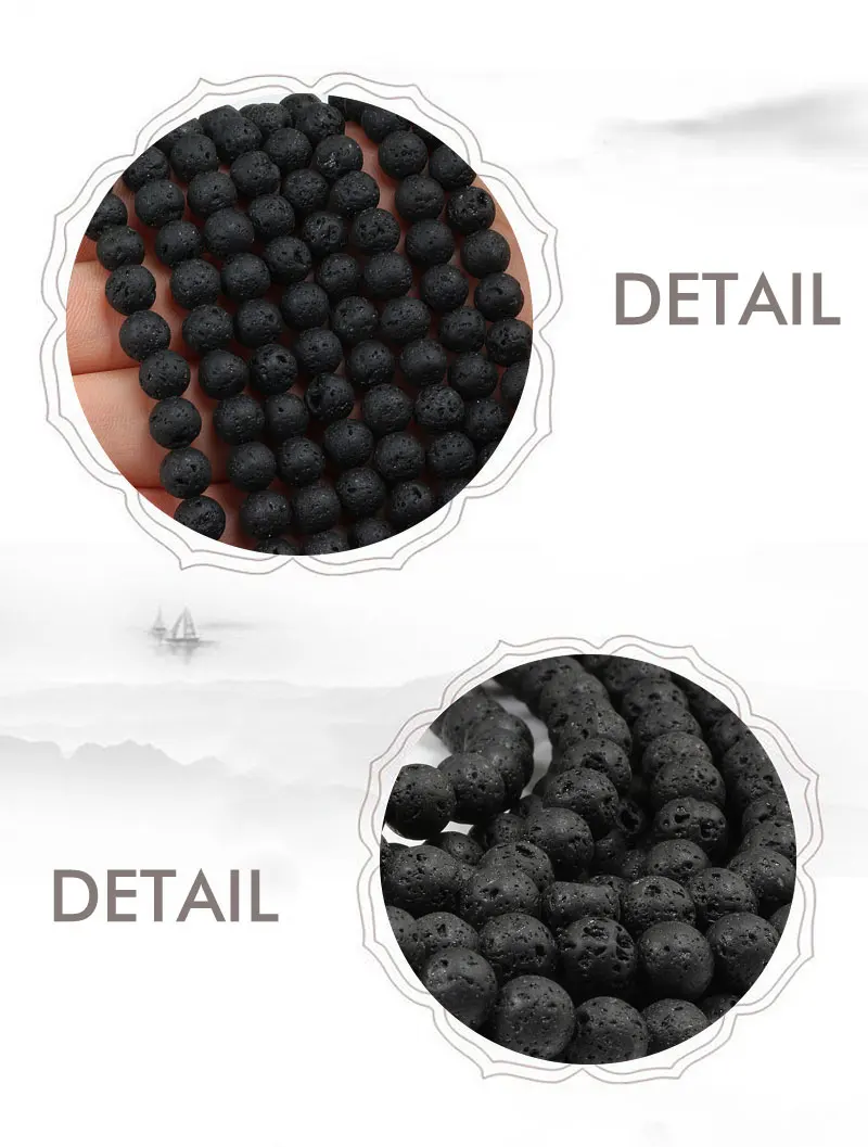 Bracelet de 12 styles pour hommes et femmes, perles d\'équilibre de guérison de lave noire, prière de bouddha Reiki, pierre naturelle, Yoga, tête de léopard