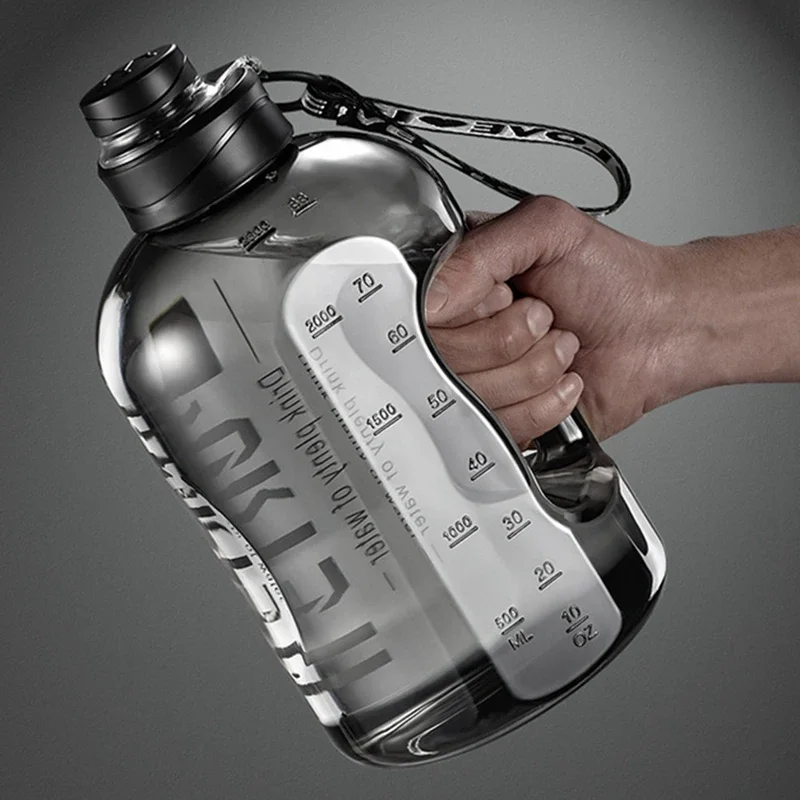 Bouteille d'eau de sport 1,7 l/2,7 l, tasse de cyclisme, Portable, grande capacité, pour Fitness, Camping, bouilloire d'eau pour hommes