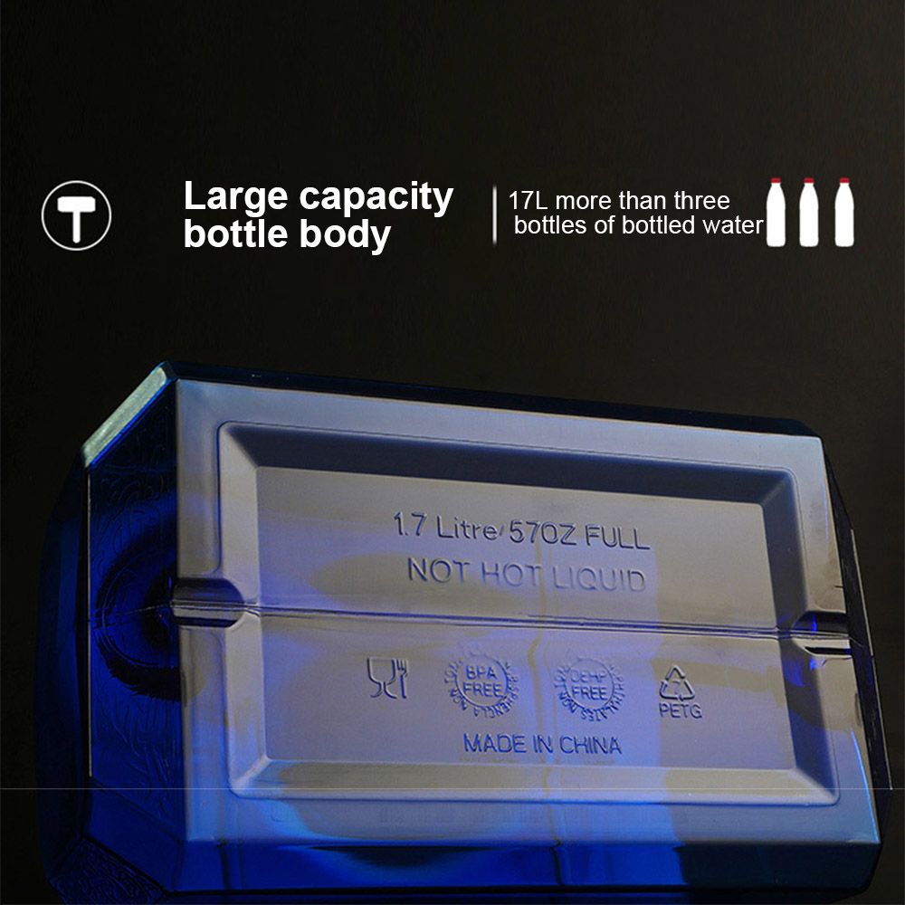 Grande Bouteille d'Eau Portable en Forme de Marteau de Thor de 1700ml, Gourde pour dehors en Plein Air, Camping, Gym, Fitness, Tour, Cyclisme