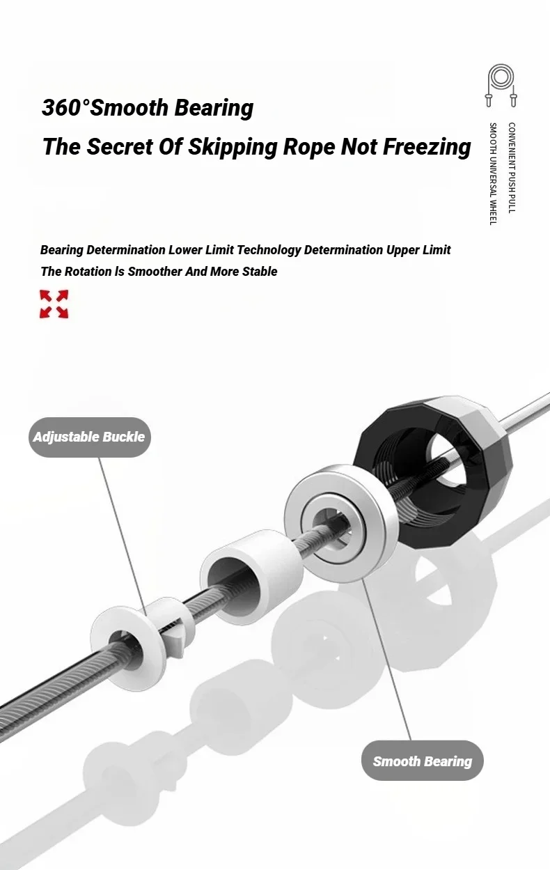 La nouvelle corde à sauter en fil d\'acier, exercice de saut réglable, entraînement physique, équipement de Sport à domicile, sans enchevêtrement
