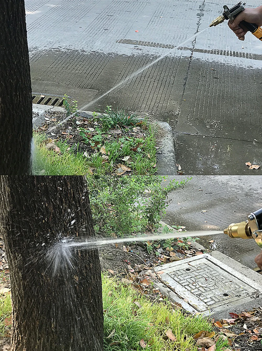 Pistolet à eau de lavage de voiture à haute pression, outils de lavage de voiture domestique, buse en métal, pistolet à eau de lavage de voiture, sans tuyaux d\'eau