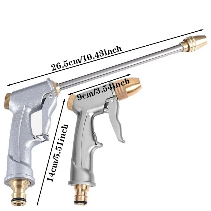 Pulvérisateur de jardin en laiton robuste, buse de tuyau d\'eau haute pression, pistolet de pulvérisation réglable pour arroser des plantes