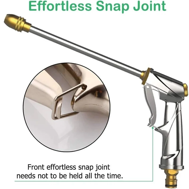Pulvérisateur de jardin en laiton robuste, buse de tuyau d\'eau haute pression, pistolet de pulvérisation réglable pour arroser des plantes