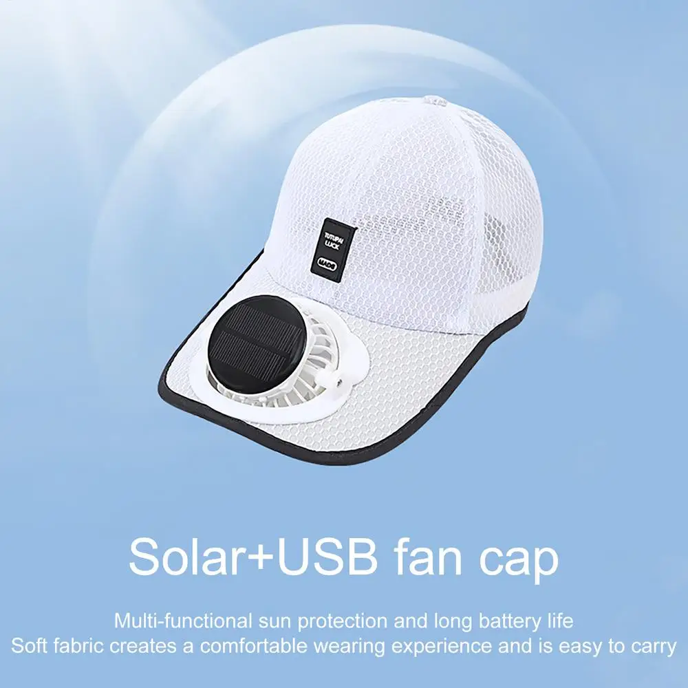 Chapeau de soleil respirant avec ventilateur solaire, chapeau de Protection solaire d'extérieur, ventilateur Rechargeable par USB, casquettes de Baseball, chapeaux pare-soleil d'été Chapeau de soleil respirant avec ventilateur solaire, chapeau de Protection solaire d'extérieur, ventilateur Rechargeable par USB, casquettes de Baseball, chapeaux pare-soleil d'été
