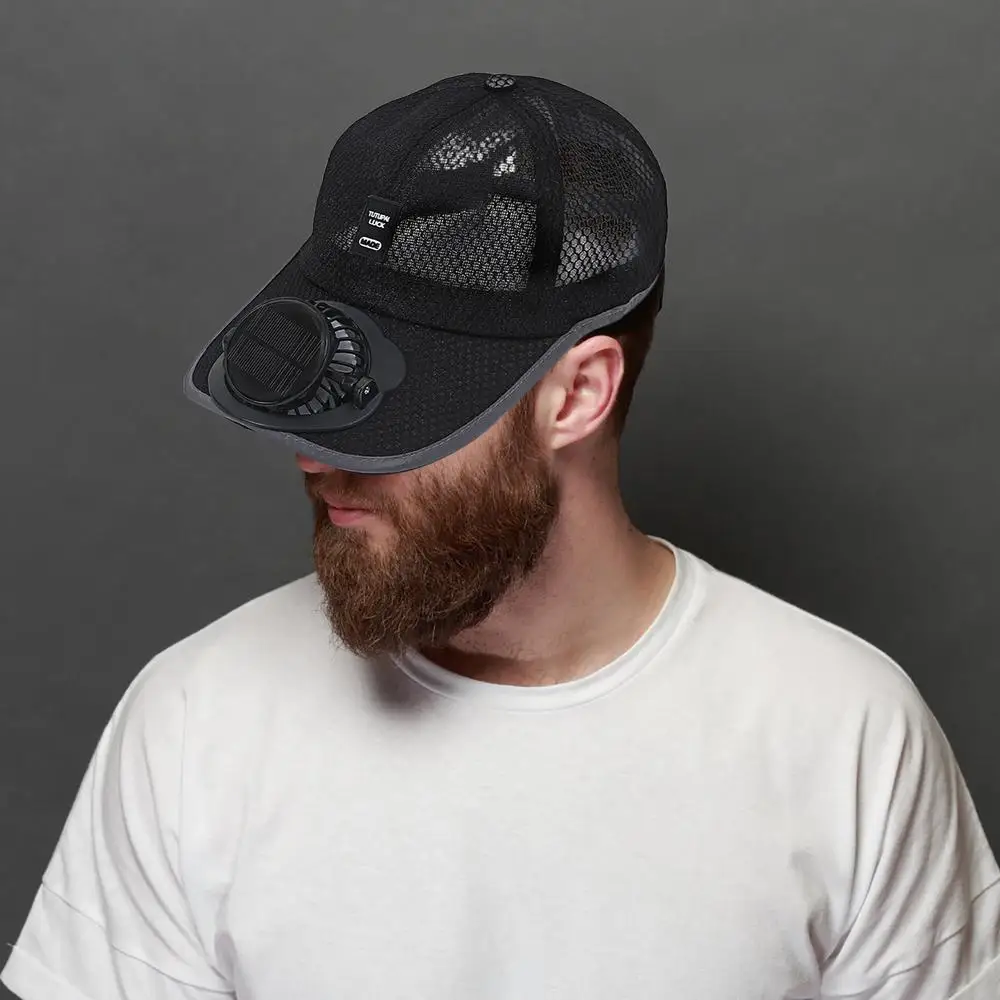 Chapeau de soleil respirant avec ventilateur solaire, chapeau de Protection solaire d\'extérieur, ventilateur Rechargeable par USB, casquettes de Baseball, chapeaux pare-soleil d\'été Chapeau de soleil respirant avec ventilateur solaire, chapeau de Protection solaire d\'extérieur, ventilateur Rechargeable par USB, casquettes de Baseball, chapeaux pare-soleil d\'été