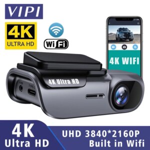 Caméra Embarquée Dashcam Voiture Auto 4K WIFI Surveillance 24h Vision Nocturne