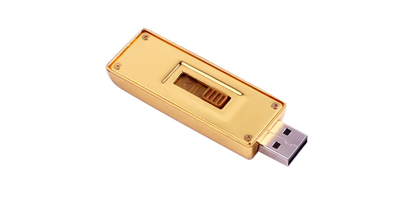 Nouveau métal lingot barre d\'or USB2.0 clé USB 128GB nouveauté clé USB 64GB clé mémoire dorée 32GB clé USB 2.0 16GB 8g 4g 128MB