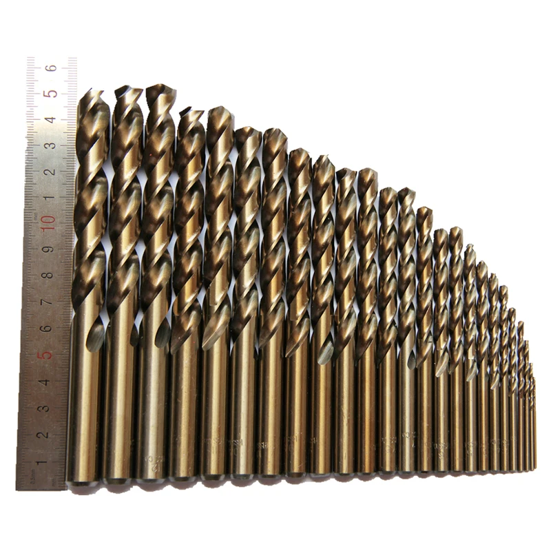 HSS-Co M35 forets hélicoïdaux à tige droite en Cobalt de haute qualité, accessoires d\'outils électriques pour le perçage du métal, de l\'acier inoxydable HSS-Co M35 forets hélicoïdaux à tige droite en Cobalt de haute qualité, accessoires d\'outils électriques pour le perçage du métal, de l\'acier inoxydable