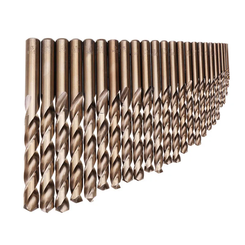 HSS-Co M35 forets hélicoïdaux à tige droite en Cobalt de haute qualité, accessoires d'outils électriques pour le perçage du métal, de l'acier inoxydable HSS-Co M35 forets hélicoïdaux à tige droite en Cobalt de haute qualité, accessoires d'outils électriques pour le perçage du métal, de l'acier inoxydable