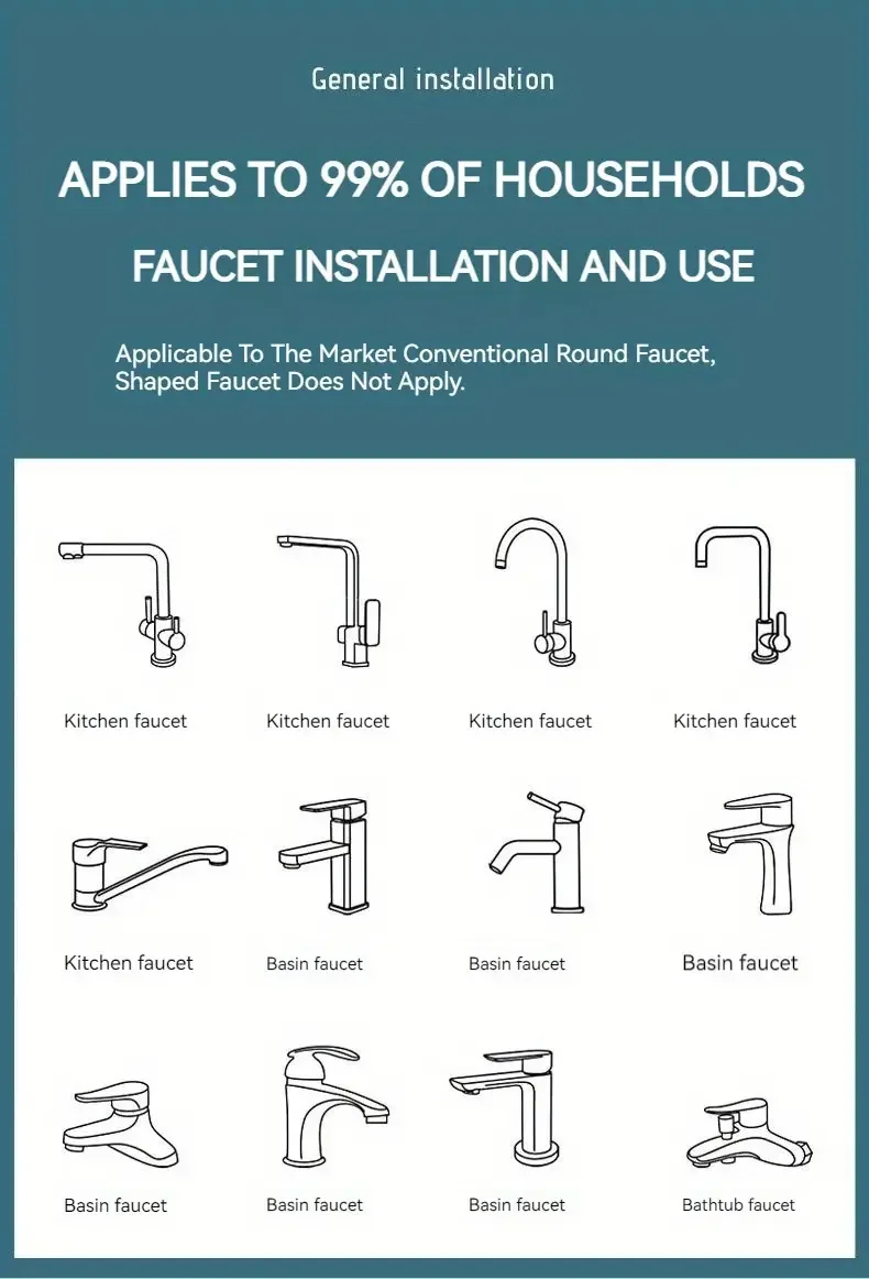 1 pièce 1080 ° Extension de robinet pivotante en acier inoxydable, universel, résistant aux éclaboussures, double Mode de pulvérisation, accessoires d\'évier de salle de bains avec adaptateur