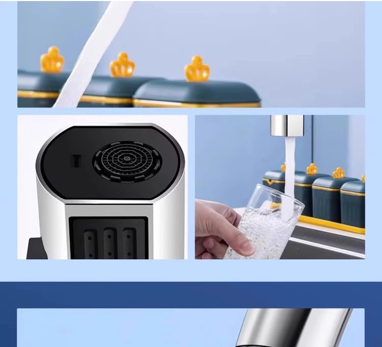 Nouveau Robinet d\'extension pivotant universel à trois modes, cascade de cuisine, buse anti-éclaboussures, évier multifonction