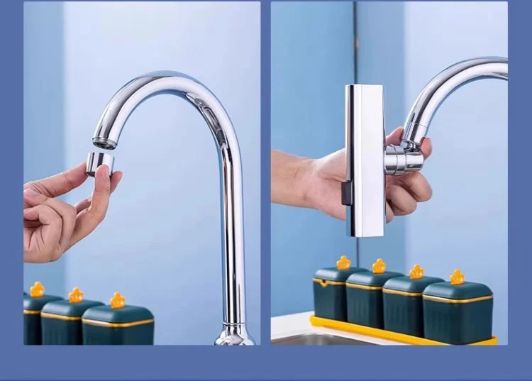 Nouveau Robinet d\'extension pivotant universel à trois modes, cascade de cuisine, buse anti-éclaboussures, évier multifonction
