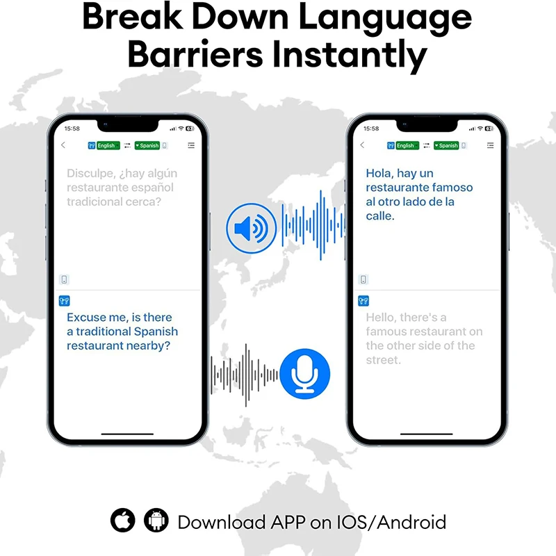 Ecouteur Bluetooth Audio IA Traducteur Instantané Ecran Tactile +140 Langues AI – Image 5