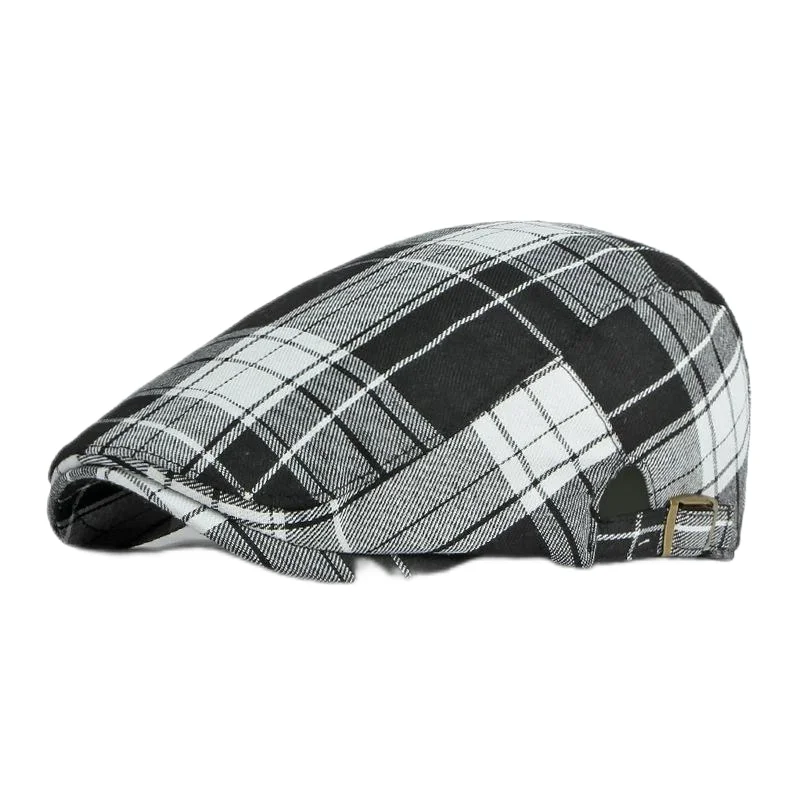 Béret à carreaux Dopamine pour printemps et été, chapeau avant en langue de canard, visière de Style britannique, chapeaux d\'été pour femmes et hommes, chapeaux de soleil, chapeau de papa, cadeau