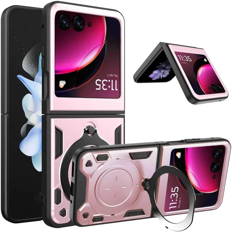Couvercle coulissant pour Motorola Moto Razr 60 Ultra 50 40 Ultra Razr Plus 2025, support d\'anneau, Protection de caméra antichoc Capa