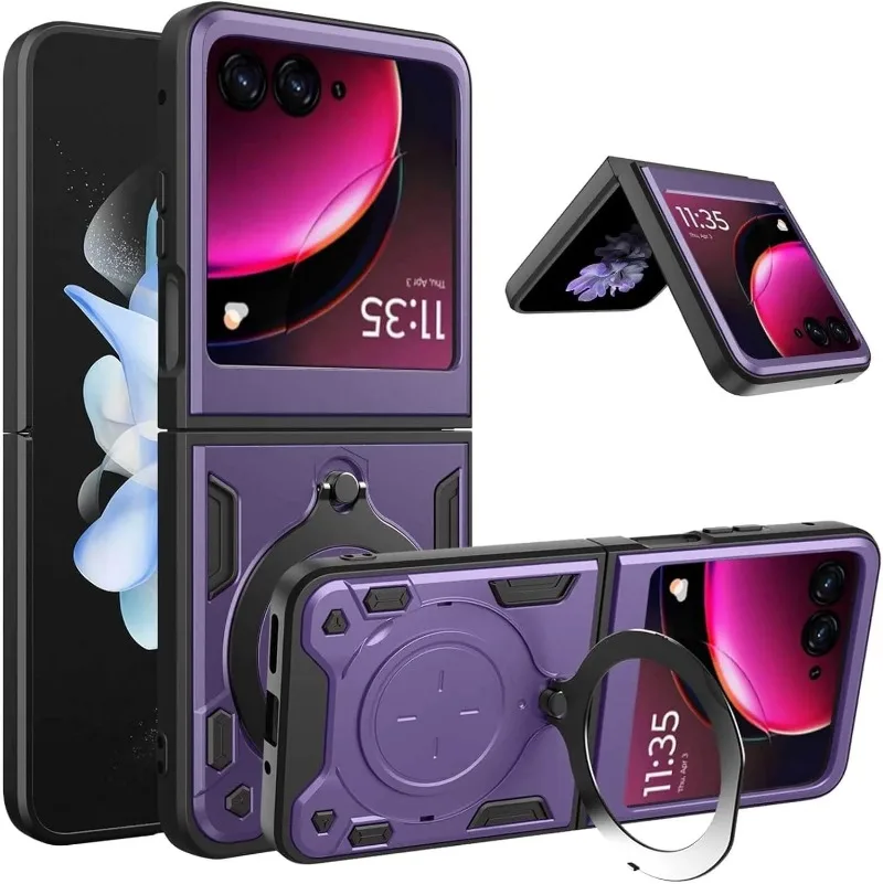 Couvercle coulissant pour Motorola Moto Razr 60 Ultra 50 40 Ultra Razr Plus 2025, support d\'anneau, Protection de caméra antichoc Capa