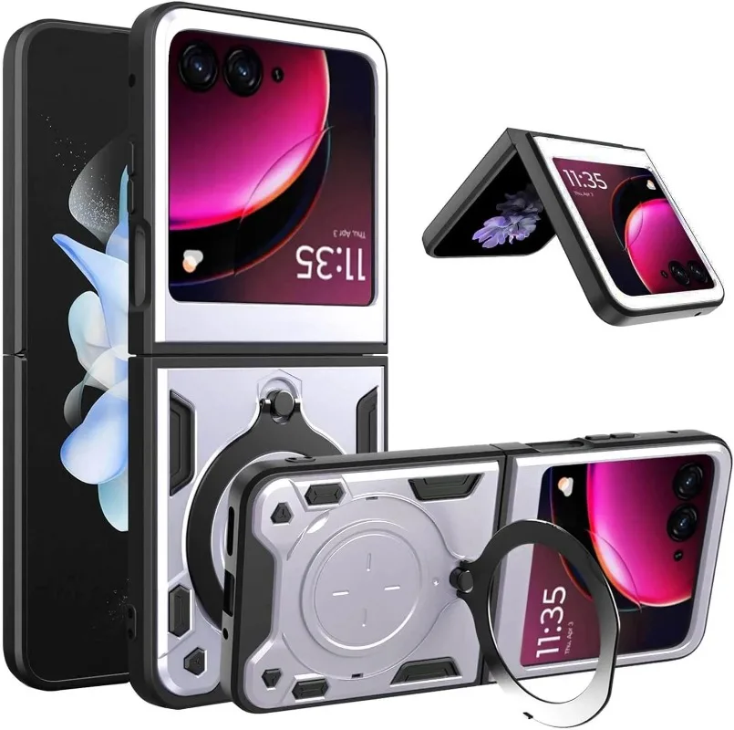 Couvercle coulissant pour Motorola Moto Razr 60 Ultra 50 40 Ultra Razr Plus 2025, support d\'anneau, Protection de caméra antichoc Capa