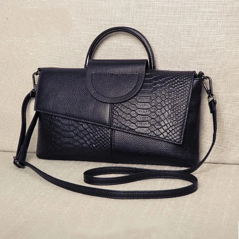 Sac à bandoulière en cuir synthétique PU pour femmes, sac à main et bourse à rabat à motif d'alligator pour dîner de mariage décontracté