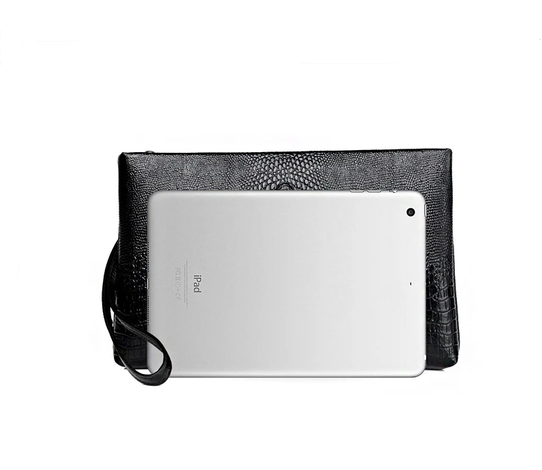 Marque de luxe hommes pochette mode Long portefeuille hommes en cuir Double fermeture éclair sac à main d\'affaires noir marron décontracté mâle pratique sac d\'argent