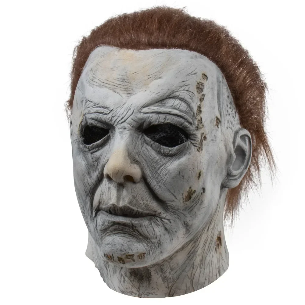 Masque d\'Halloween de Michael Myers en Latex F, Tête Complète, Tueur Effrayant, Cicatrice de Brûlure de enquêter Effrayante