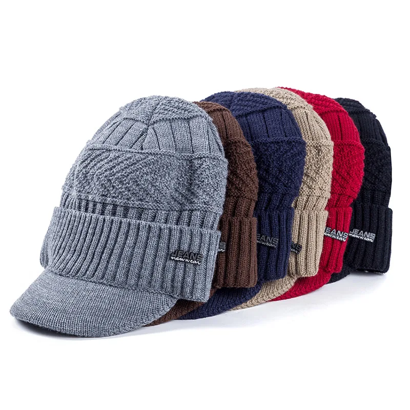 Bonnet Homme Unisexe Casquette Visière Hiver Chaud Doublé Fourrure Epaisse – Image 5