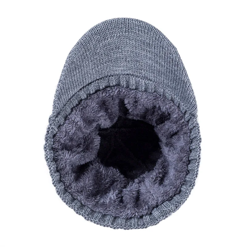 Bonnet Homme Unisexe Casquette Visière Hiver Chaud Doublé Fourrure Epaisse – Image 2