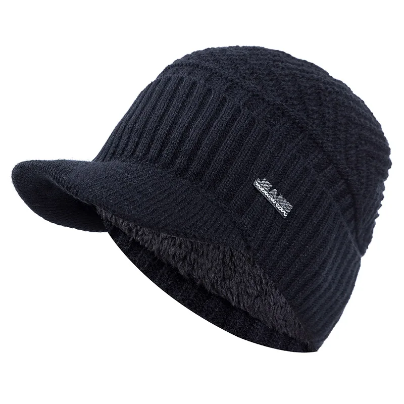Chapeaux d\'hiver chauds unisexes, bonnet doux doublé de fourrure avec bord épais, chapeaux tricotés pour hommes et femmes, livraison directe Chapeaux d\'hiver chauds unisexes, bonnet doux doublé de fourrure avec bord épais, chapeaux tricotés pour hommes et femmes, livraison directe