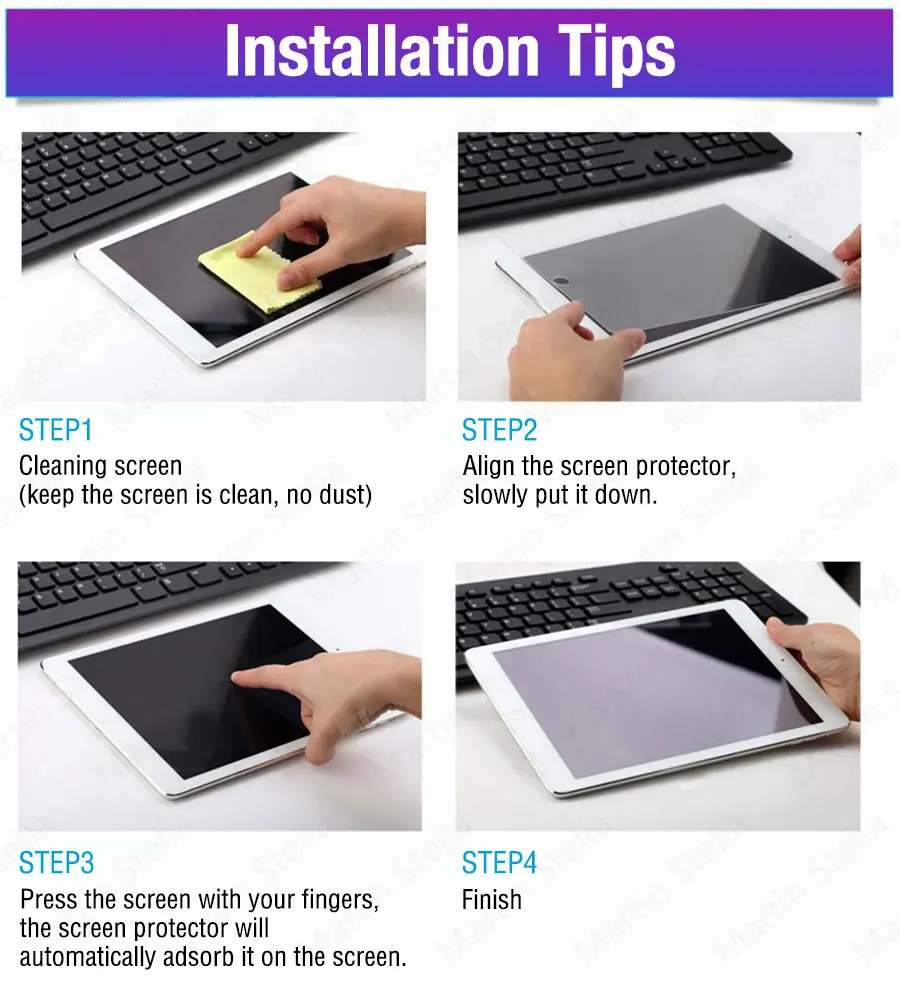 Protecteur d\'écran pour tablette Samsung Galaxy Tab S8 Ultra Plus S6 Lite S7 Fe A7 Lite A8 S9 A9, 2 pièces, accessoires