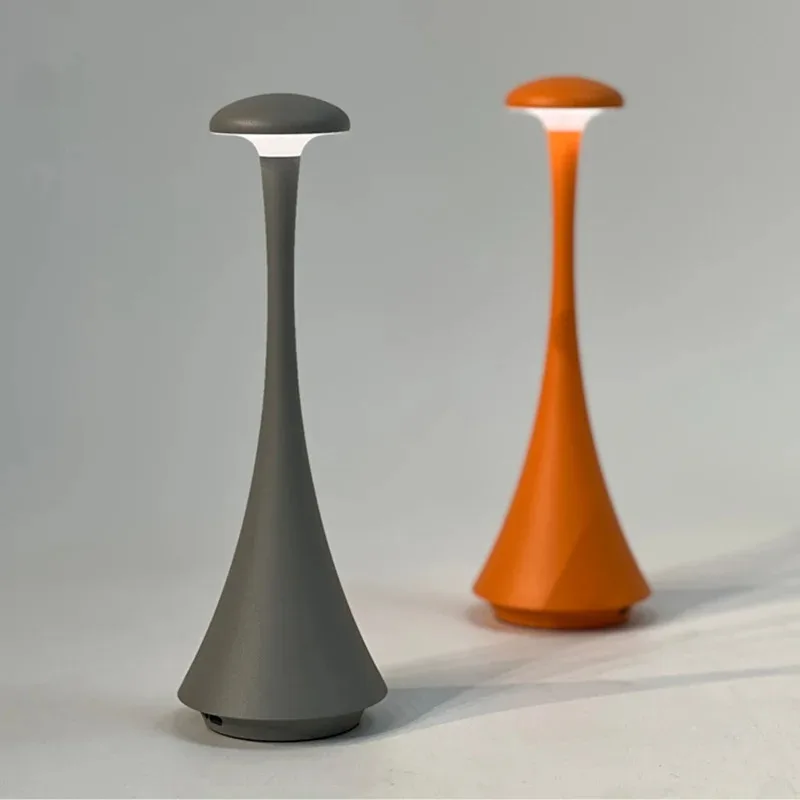 Nouveauté lampe de Table champignon lampe tactile sans fil Rechargeable lampe créative USB-C lampe de bureau hôtel chambre lumière d\'ambiance