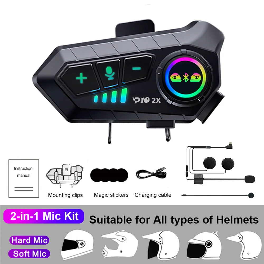 1 Intercom + 2 Micros (1 Hard Mic + 1 Soft Mic)